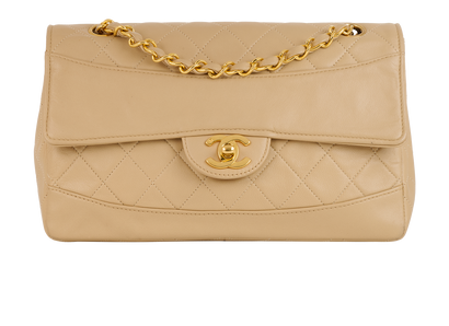 Vintage Classic Flap, &pound;2,100, Handbags, Beige, Leather, Front view